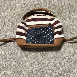 American flag backpack purse